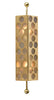 Perforated Brass and Frosted Murano Glass Sconces