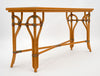 French Polychrome Wicker Console Table