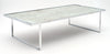 French Vintage Chrome and Glass Coffee Table