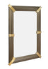 Murano Glass Gray and Gold Rigadin Mirror