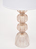 Pink Iridescent Murano Glass Lamps