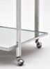 French Chrome and Glass Side Table