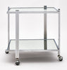 French Chrome and Glass Side Table