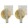 Pair of Murano Glass Silver and Gold Leaf Sconces