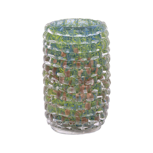 Murano Glass Green and Teal Vase