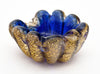 Murano Glass Blue and Gold Bowl