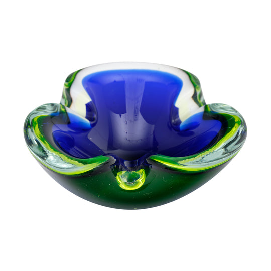 Murano Glass Blue and Green Bowl