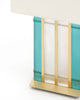 Pair of Murano Glass Turquoise “Tormalina” Lamps