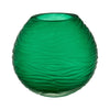 Murano Glass Green Textured Vase
