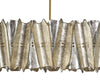 Silver Leafed Murano Glass Brutalist Chandelier
