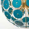 Murano Glass Disc Teal Sputnik Chandelier