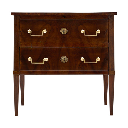 French Burled Walnut Directoire Chest