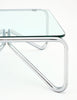 Pair of Chrome and Glass Coffee Tables