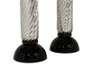 Murano Mercury Glass Spiral Lamps