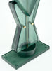 Murano Glass Teal Geometric Totem Lamps