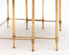 Maison Jansen Brass and Leather Nesting Tables