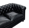Vintage Black Leather Chesterfields