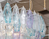 Blue and Violet Murano Glass “Poliedri” Chandelier