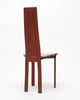 Postmodern Leather Dining Chairs in the style of Pietro Costantini
