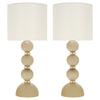 Murano Glass Taupe and Gold Lamps