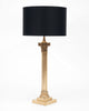 Neoclassic Brass Column Table Lamp