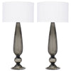 Pair of Murano Acciaio Blown Glass Lamps