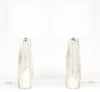 Pair of Murano Faceted Mercury Glass Lamps