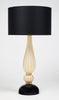 Murano “Incamiciato” Gold and Black Glass Lamps