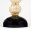 Murano “Incamiciato” Gold and Black Glass Lamps