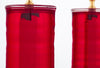Murano Cherry Red Mirrored Glass Lamps