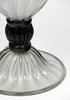 Murano Gray “Incamiciato” Glass Table Lamps