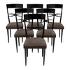 Art Deco Set of Ebonized Mahogany Dining Chairs