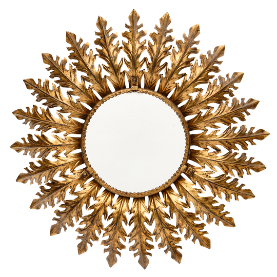 Spanish Vintage Sunburst Mirror with Backlight