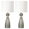 Murano Gray Glass Table Lamps
