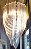 Pair of Murano Glass Curve Chandeliers