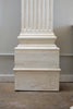 Neoclassic Pair of Hand Painted Oak Pilasters