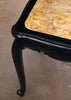 Ebonized Side Table with Marble Top