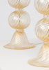 Pair of Murano “Avventurina” Glass Lamps