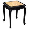 Ebonized Side Table with Marble Top