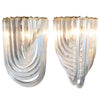 Pair of Murano Glass Curve Chandeliers