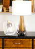 Murano Amber Glass Table Lamps