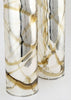 Murano Mercury Glass Lamps with Amber Swirls