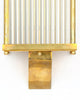 Murano Glass and Brass Pair of Wall Sconces