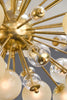 Murano Brass Sputnik Chandelier with Globes