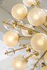 Murano Brass Sputnik Chandelier with Globes