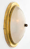 Mid-Century Murano Glass and Brass Light