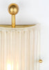 Murano Ribbed Glass and Brass Finial Sconces