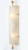 Murano Ribbed Glass and Brass Finial Sconces