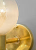 Murano Mercury Glass and Brass Sconces