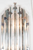 Venini Style Murano Gray Glass Prism Sconces